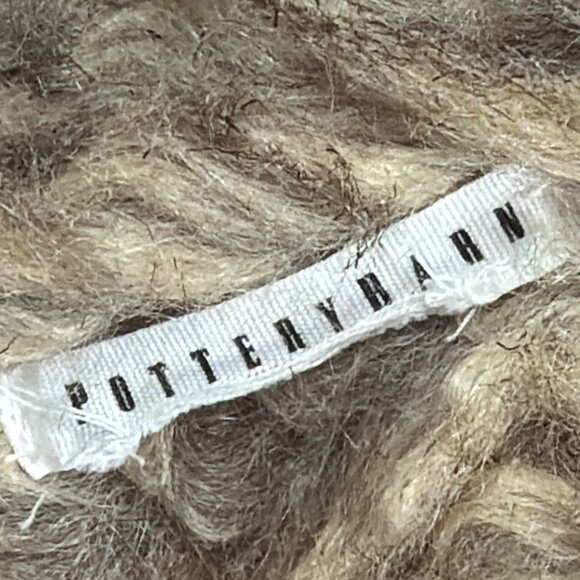 Pottery Barn Nottingham Plaid Faux Fur Throw Blanket 46x54 Reversible - Picture 2 of 5